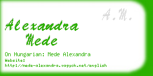 alexandra mede business card